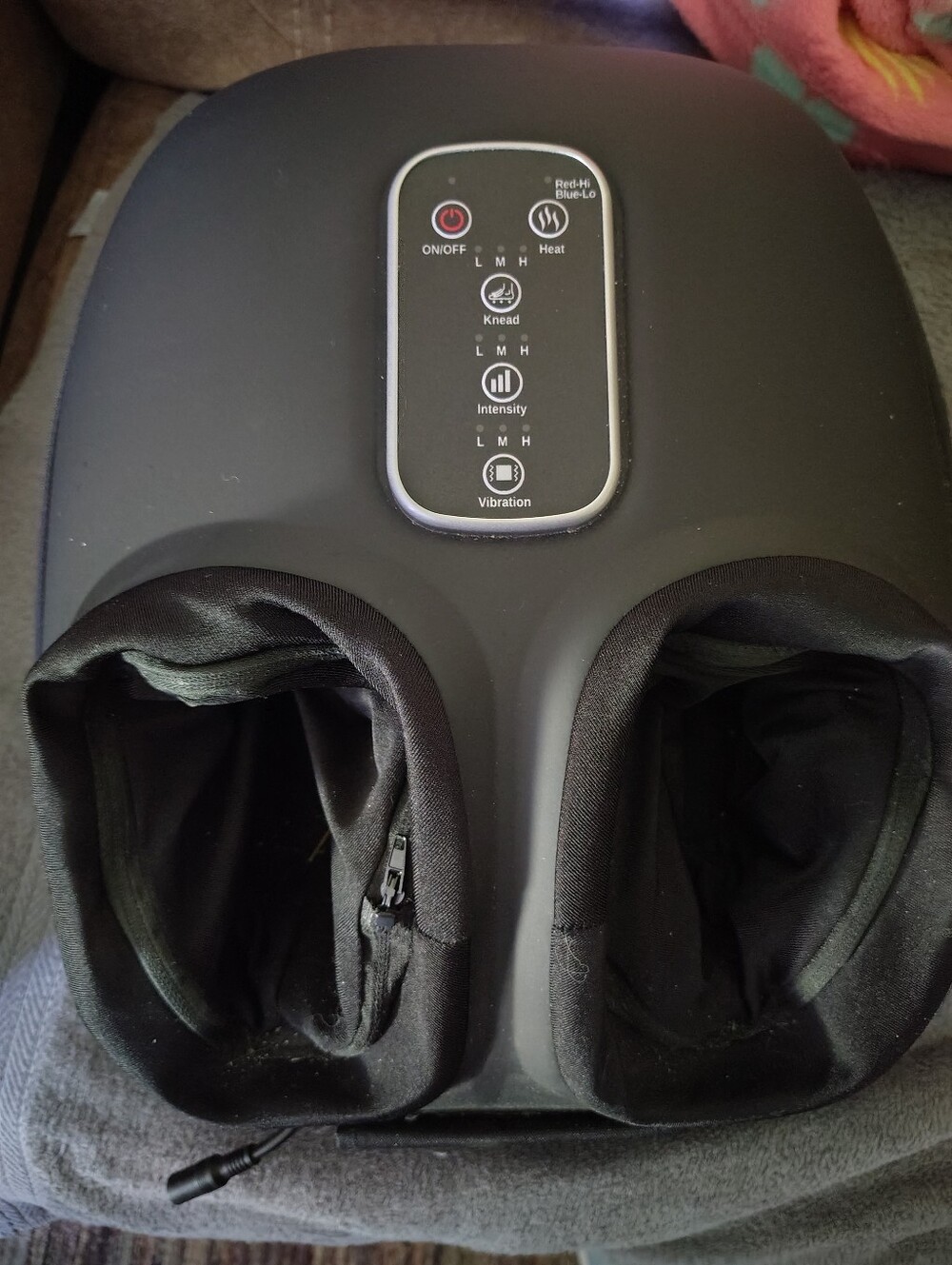 Black Electric Foot Massager with Control Panel